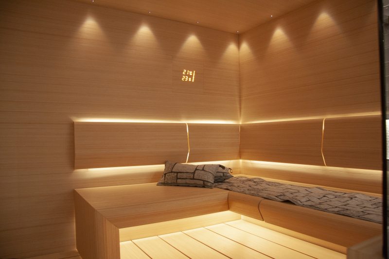 What kind of surface material and color would you like in your sauna?